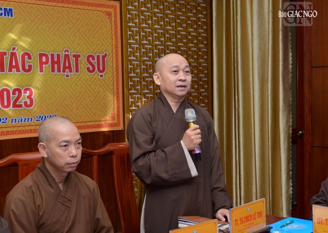 Thượng tọa Thích Lệ Thọ, Phó Trưởng ban đóng góp ý kiến