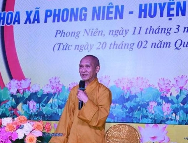 Hoà thượng Thích Thanh Điện đã ban đạo từ tại buổi lễ