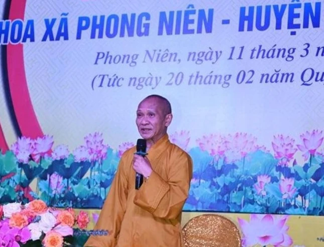 Hoà thượng Thích Thanh Điện đã ban đạo từ tại buổi lễ Hoà thượng Thích Thanh Điện đã ban đạo từ tại buổi lễ