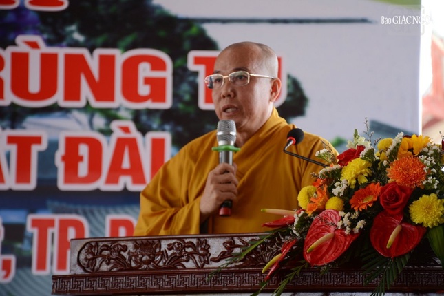 Thượng tọa Thích Giác Nghi phát biểu khai mạc