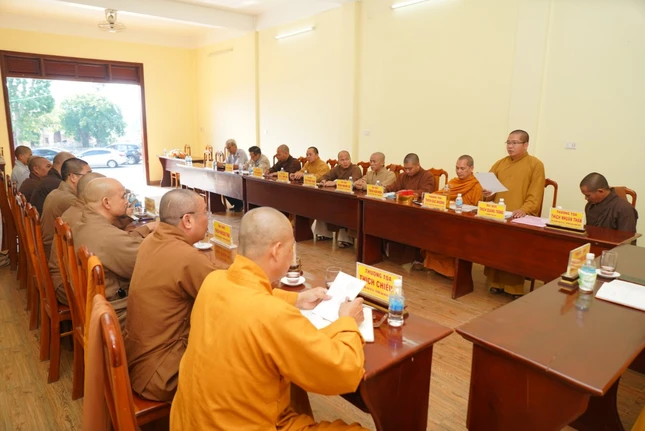 Buổi họp của Ban Thường trực Ban Trị sự GHPGVN tỉnh thống nhất nhiều Phật sự trọng tâm