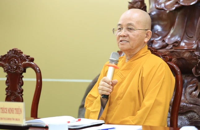 Hòa thượng Thích Minh Thiện phát biểu đúc kết Hòa thượng Thích Minh Thiện phát biểu đúc kết