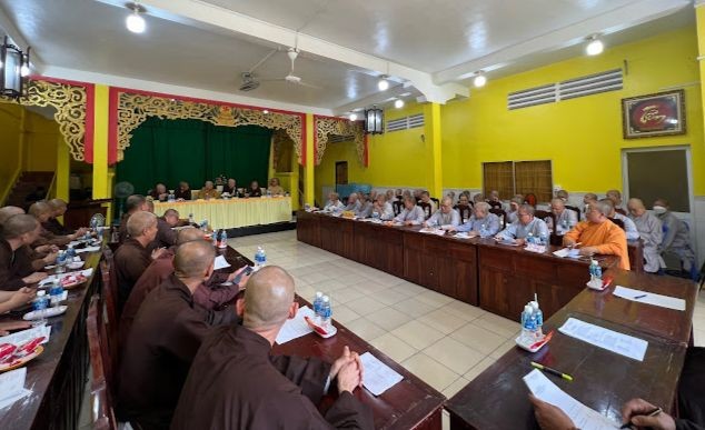 Chư tôn đức Tăng Ni Ban Trị sự tỉnh họp chuẩn bị tổ chức Đại giới đàn Trí Tịnh