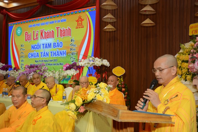Thượng tọa Thích Đạo Lực phát biểu khai mạc