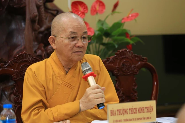 Hòa thượng Thích Minh Thiện đúc kết hội nghị Hòa thượng Thích Minh Thiện đúc kết hội nghị