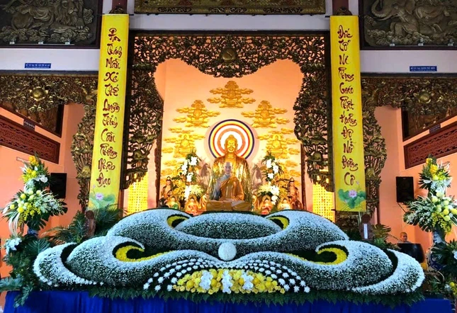 Tôn tượng Đức Thánh Tổ Ni Đại Ái Đạo tại chùa Quang Minh - Ảnh: Ban TTTT Phật giáo B.P