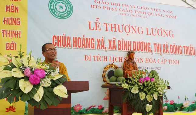 Thượng tọa Thích Đạo Hiển phát biểu tại buổi lễ