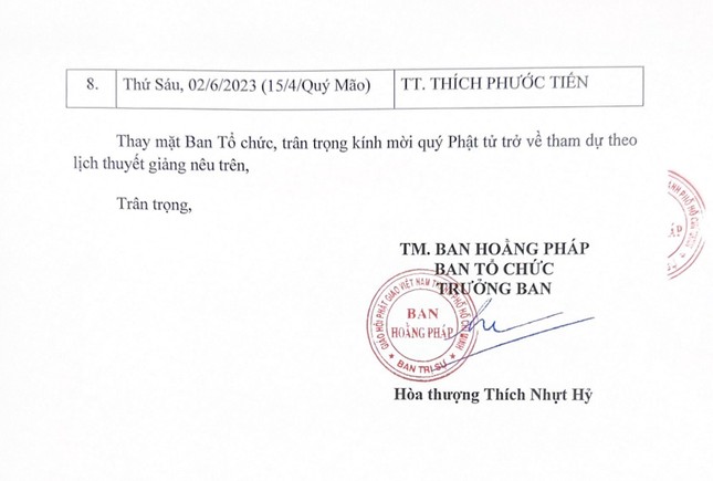 Thông báo lịch thuyết giảng của Ban Hoằng pháp Phật giáo TP.HCM