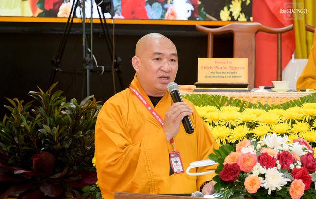 Thượng tọa Thích Phước Nguyên triển khai về thông bạch tổ chức Đại lễ Phật đản Phật lịch 2567