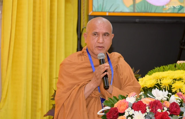 Thượng tọa Thích Giác Duyên, đại diện Ban Trị sự tỉnh Gia Lai