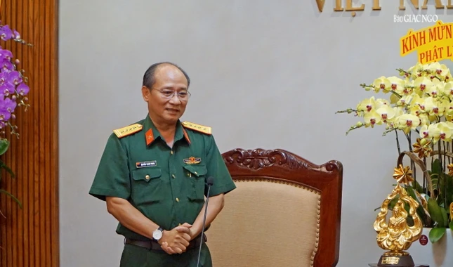Đại tá Nguyễn Thanh Phong mong Giáo hội TP.HCM tiếp tục hỗ trợ, giúp đỡ cho Bộ Tư lệnh TP.HCM trong các hoạt động phối hợp giữa hai đơn vị