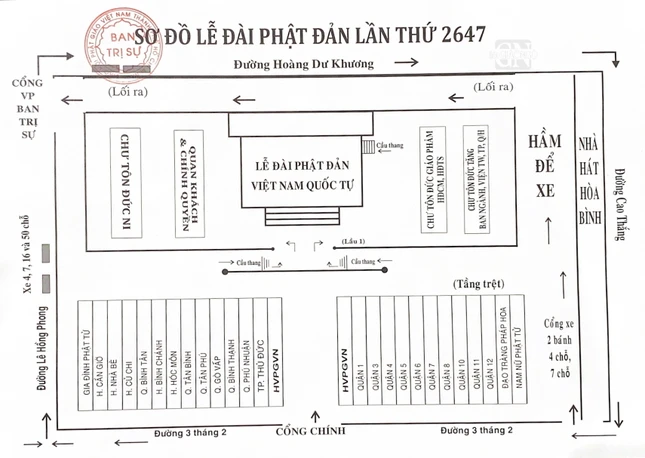 Sơ đồ Phật đản Phật lịch 2567 Sơ đồ Phật đản Phật lịch 2567