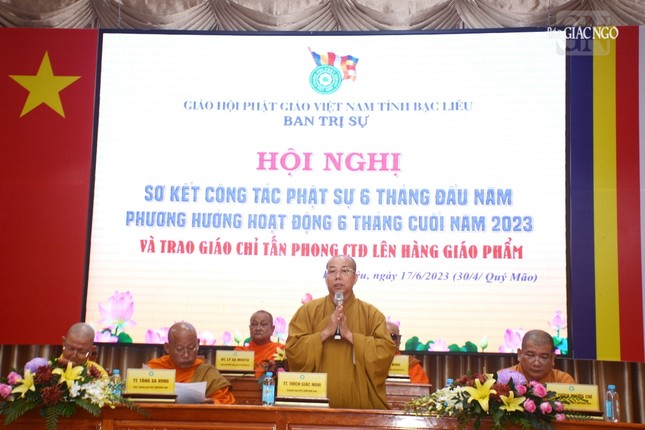Thượng tọa Thích Giác Nghi phát biểu khai mạc hội nghị