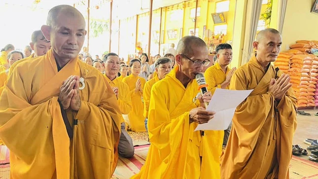 Đại đức Thích Đức Thành phát nguyện nhận nhiệm vụ trụ trì chùa Thanh Nguyên