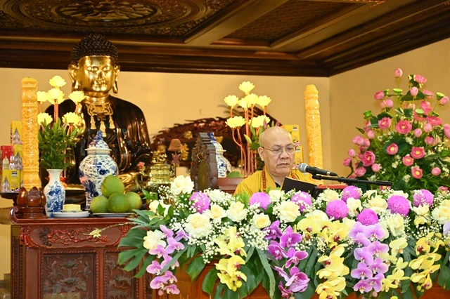 Hòa thượng Thích Quảng Tùng đã giảng giải bộ kinh Đại Phương tiện Phật báo ân