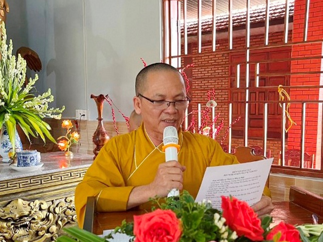Thượng tọa Thích Trí Nghĩa phát biểu khai mạc
