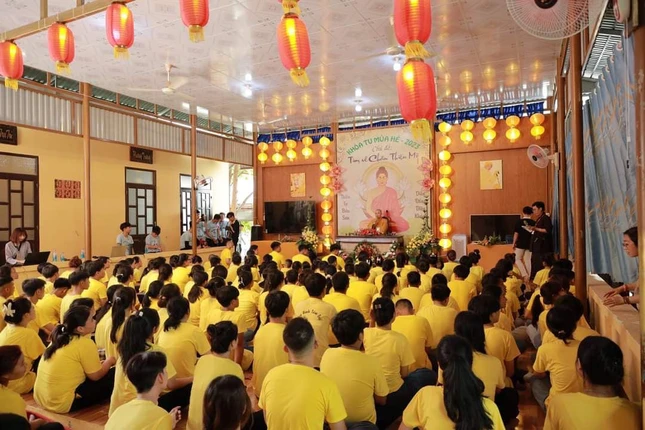 Khóa tu được diễn ra 5 ngày, từ 18 – 22-7 với nhiều hoạt động phong phú