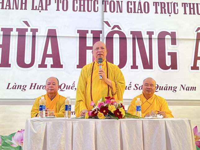 Hòa thượng Thích Phước Minh cảm ơn các cấp chính quyền