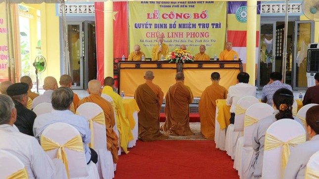 Hòa thượng Thích Nhựt Tấn, Trưởng ban Trị sự GHPGVN tỉnh Bến Tre ban đạo từ