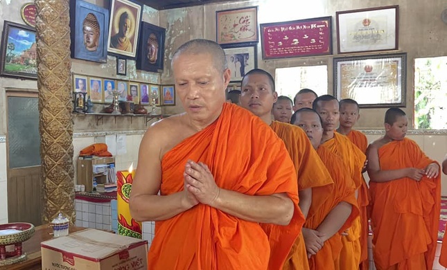 Thượng tọa Thích Pháp Quyền, trụ trì chùa Sóc Lớn