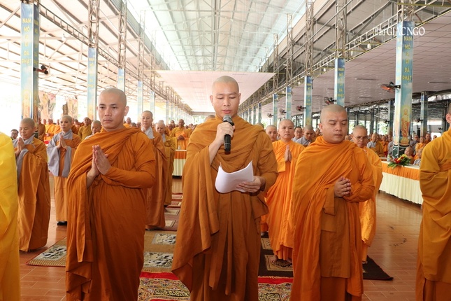 Đại diện hành giả TX.Phú Mỹ phát biểu tri ân