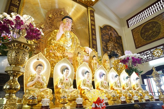 Tôn tượng tại chánh điện chùa Chánh Giác