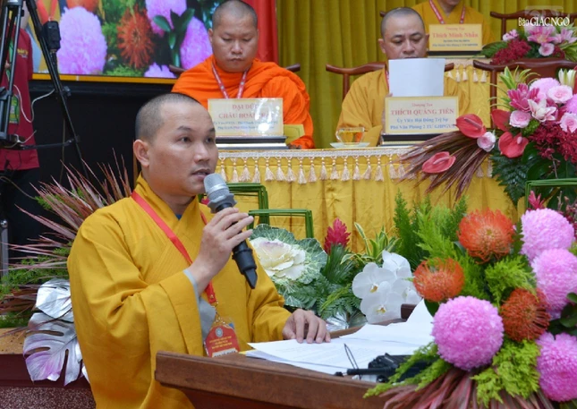 Đại đức Thích Pháp Toàn, Trợ lý Văn phòng II Ban Pháp chế T.Ư dẫn chương trình