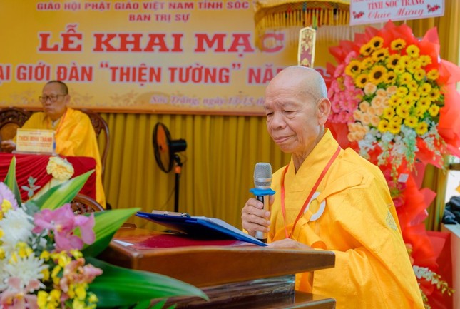 Hòa thượng Thích Thiện Thạnh, Trưởng ban Tổ chức Đại giới đàn Thiện Tường phát biểu khai mạc Hòa thượng Thích Thiện Thạnh, Trưởng ban Tổ chức Đại giới đàn Thiện Tường phát biểu khai mạc