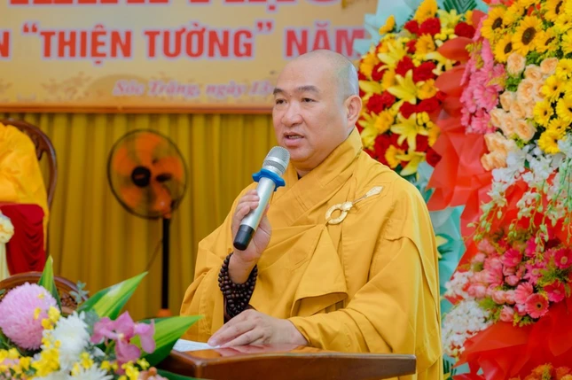 Thượng tọa Thích Phước Nguyên cung tuyên tiểu sử cố Trưởng lão Hòa thượng Thích Thiện Tường