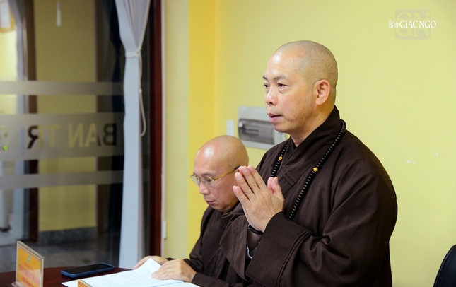 Thượng tọa Thích Quang Thạnh chủ trì buổi họp