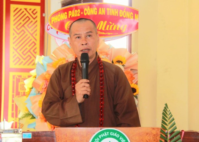Thượng tọa Thích Minh Trí phát biểu khai mạc