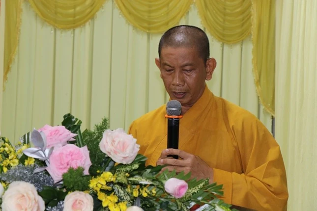 Đại đức Thích Trung Hòa trình bày phương hướng hoạt động năm 2024