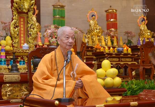 Đức Pháp chủ GHPGVN khai thị cho chư Tăng Ni, Phật tử nhân ngày họp mặt đầu Xuân Giáp Thìn