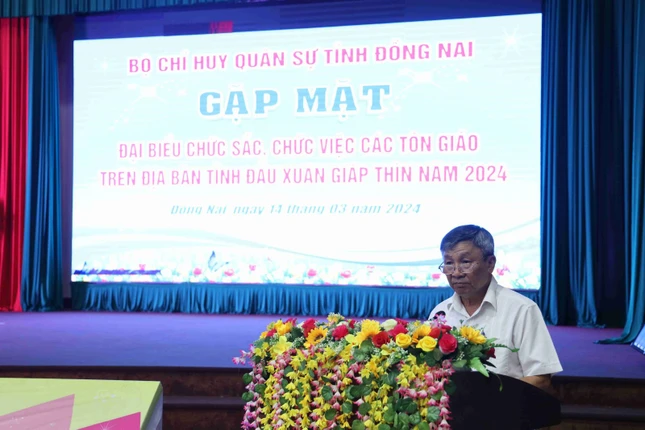 Phó Bí thư Thường trực Tỉnh ủy tỉnh Đồng Nai ông Hồ Thanh Sơn phát biểu biểu dương