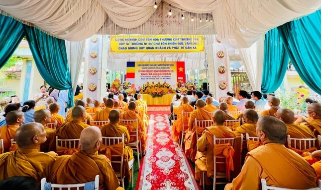 Quang cảnh lễ bổ nhiệm trụ trì tịnh xá Ngọc Nhân