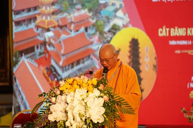 Thượng tọa Thích Thanh Vượng phát biểu khai mạc