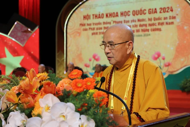 Hòa thượng Thích Khế Chơn phát biểu khai mạc