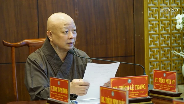 Hòa thượng Trưởng ban Trị sự GHPGVN TP.HCM đúc kết buổi họp