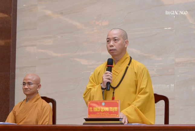 Thượng tọa Thích Quang Thạnh góp ý về một số vấn đề liên quan thiết trí và tổ chức sự kiện thuộc Ban Trị sự GHPGVN TP.HCM