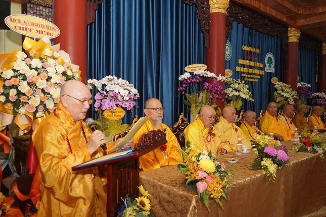 Trưởng lão Hòa thượng Thích Trí Viên phát biểu khai mạc