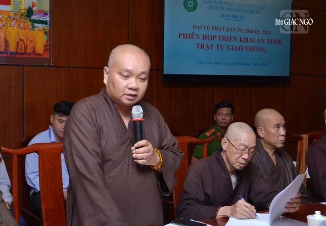 Thượng tọa Thích Trung Nguyện, Phó Thư ký kiêm Chánh Văn phòng Ban Trị sự thông tin về lộ trình lễ rước kiệu; Đại lễ Phật đản Phật lịch 2568