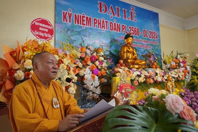 Hòa thượng Thích Gia Quang tuyên đọc Thông điệp Kính mừng Phật đản của Đức Pháp chủ GHPGVN - Đại lão Hòa thượng Thích Trí Quảng