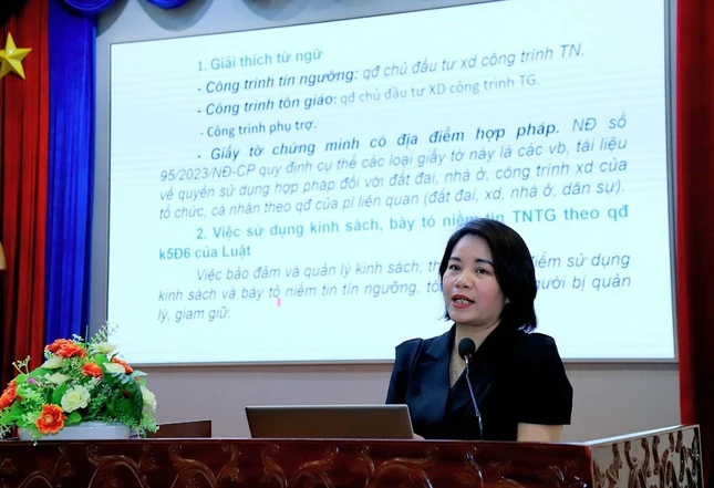 Tiến sĩ Nguyễn Thị Định phổ biến những điểm mới của Nghị định số 95/2023/NĐ-CP