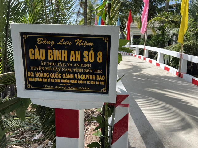 Cầu Bình An số 8 tại xã An Định được đưa vào sử dụng và bàn giao cho địa phương