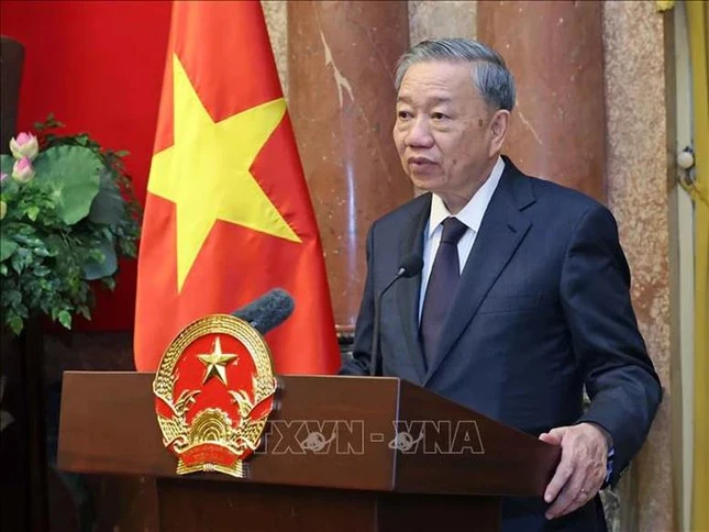 Chủ tịch nước Tô Lâm phát biểu tại buổi gặp mặt đoàn đại biểu lãnh đạo, chức sắc các tổ chức tôn giáo - Ảnh: TTXVN Chủ tịch nước Tô Lâm phát biểu tại buổi gặp mặt đoàn đại biểu lãnh đạo, chức sắc các tổ chức tôn giáo - Ảnh: TTXVN