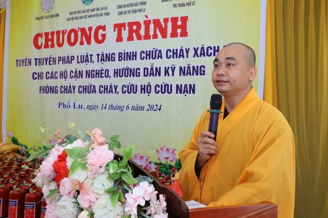 Đại đức Thích Chân Định tuyên truyền về chính sách tôn giáo Đại đức Thích Chân Định tuyên truyền về chính sách tôn giáo