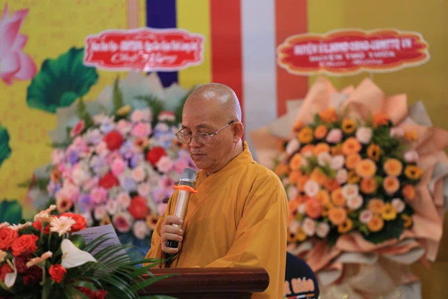 Hòa thượng Thích Minh Thiện, Trưởng ban Tổ chức phát biểu khai mạc