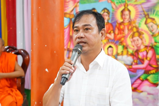 Ông Danh Phúc ghi nhận và đánh giá cao nỗ lực của Ban Trị sự GHPGVN tỉnh, Hội Đoàn kết sư sãi yêu nước tỉnh