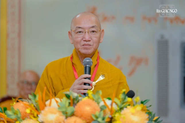 Thượng tọa Thích Bình Tâm phát biểu khai mạc