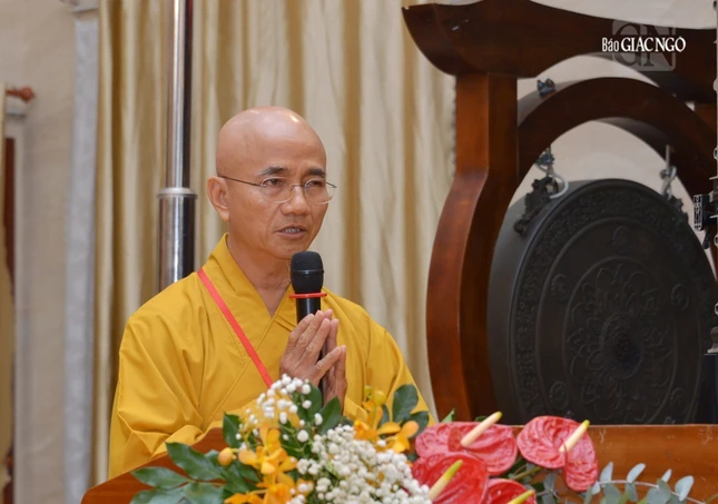 Thượng tọa Thích Thiện Quý phát biểu cảm tạ